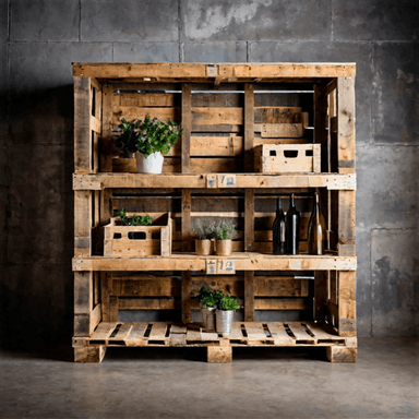 Wooden Box Shelf